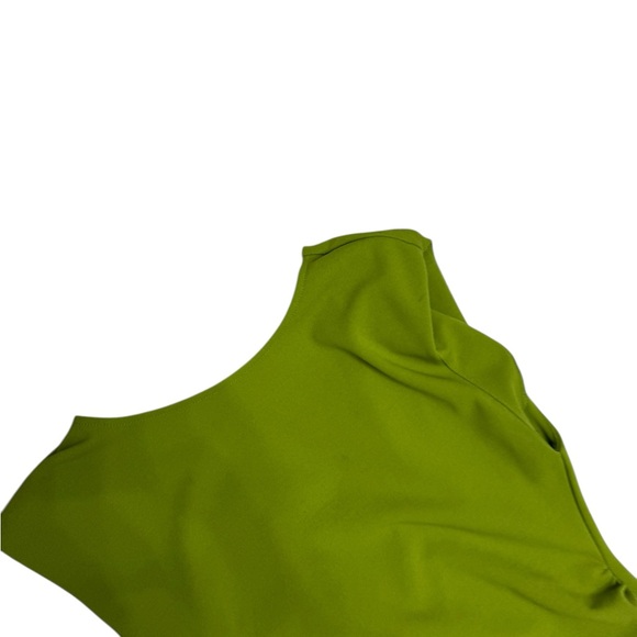 ZARA Draped Side Detail Midi Dress – Green – Size M - Picture 4 of 5